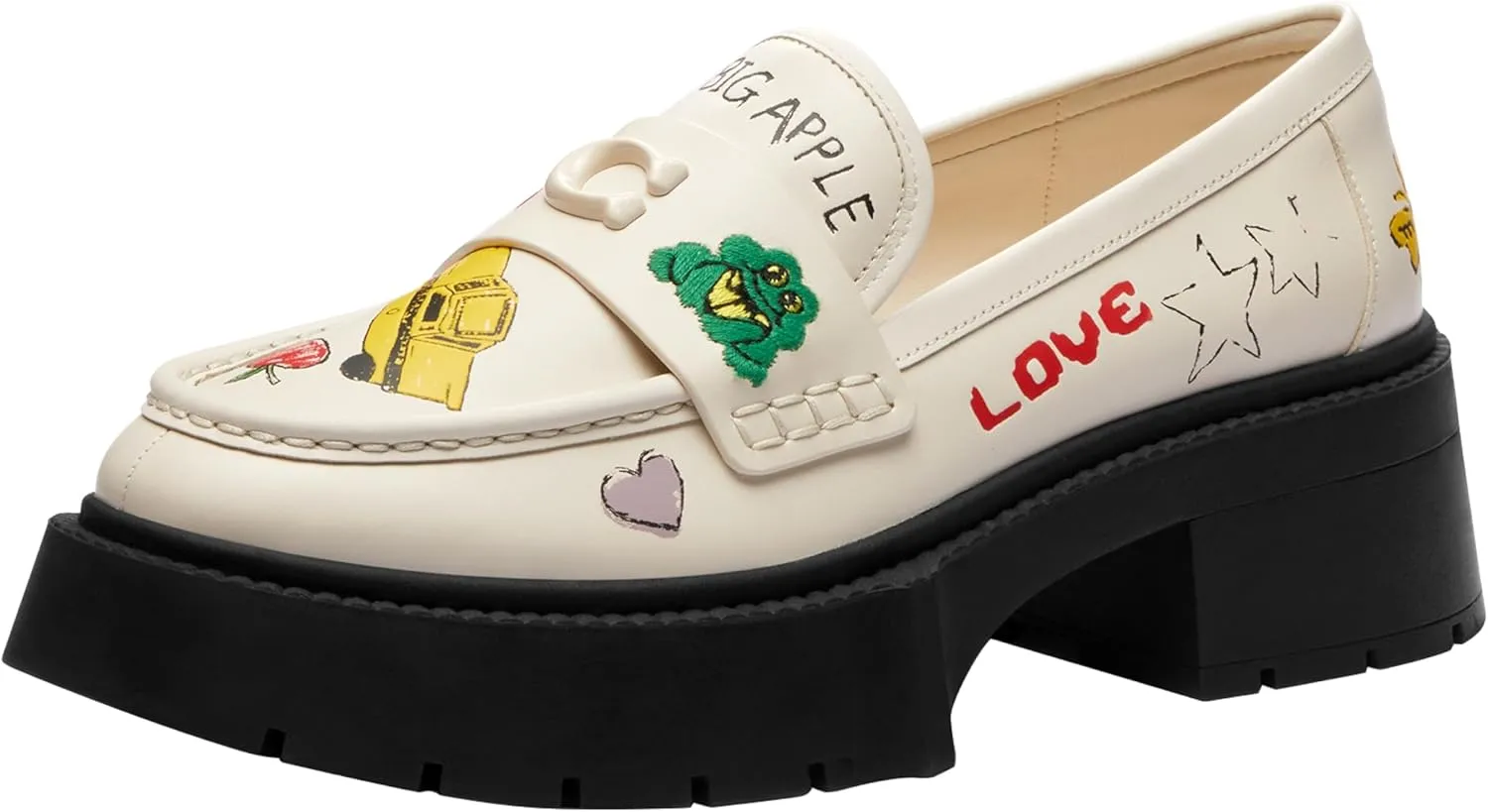 Coach Women's Leah Platform Loafer with Sketch Print