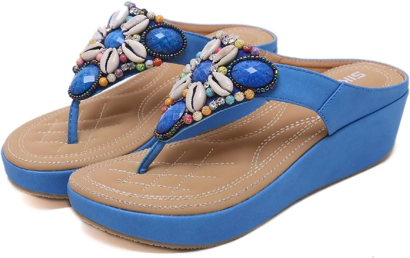 DKCHENH Summer flip flops, fashionable sandals, women's flat summer sandals for vacation and seaside wear.