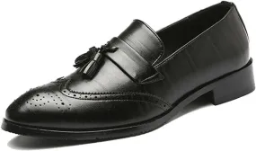 Dress Shoes for Men Leather Formal Business Oxford Derby Shoes Brogue Wingtip Retro Dress Shoes for Men