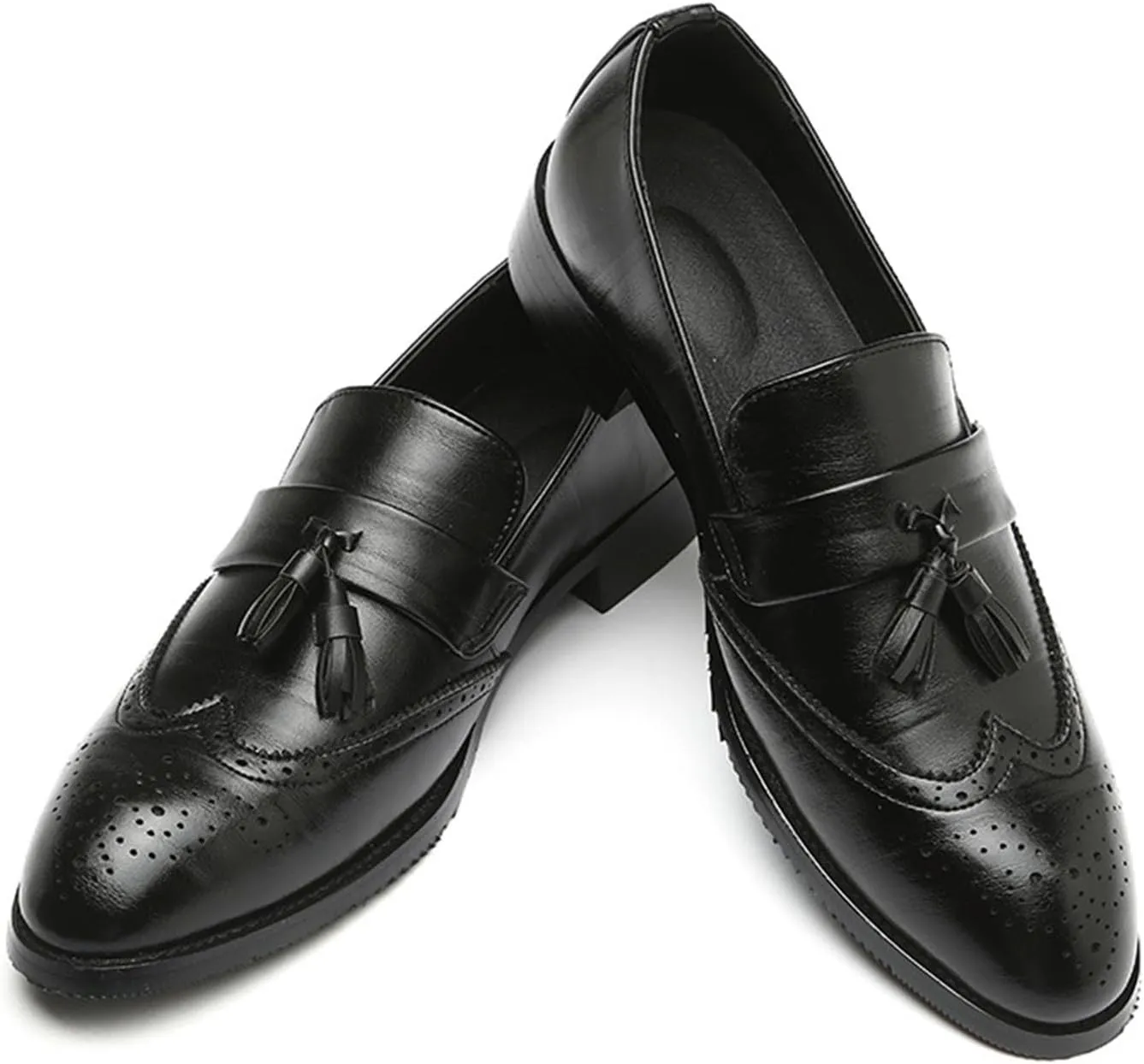 Dress Shoes for Men Leather Formal Business Oxford Derby Shoes Brogue Wingtip Retro Dress Shoes for Men