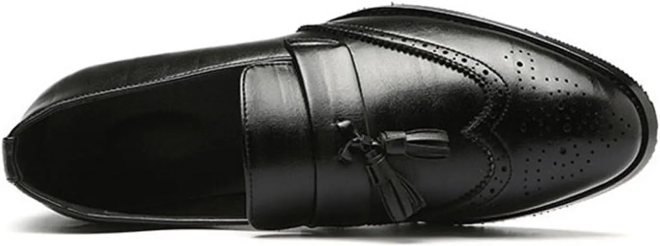 Dress Shoes for Men Leather Formal Business Oxford Derby Shoes Brogue Wingtip Retro Dress Shoes for Men