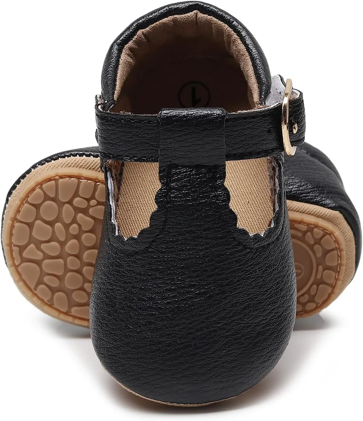HONGTEYA Infant Baby Girls Mary Jane Flats Non Slip for Toddler First Walkers Soft Sole PU Leather Crib Shoes Sneaker Wedding Party Christmas Princess Dress Shoes Baby Moccasins Girls