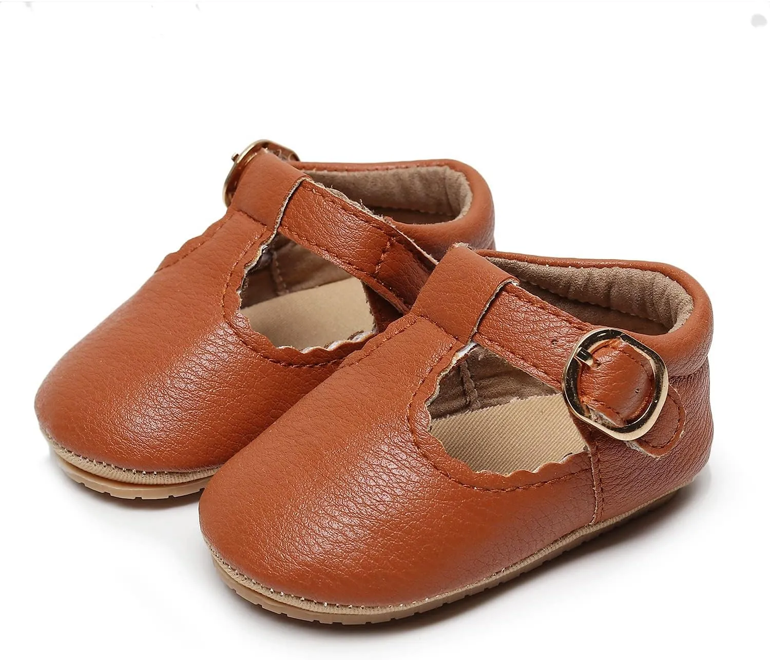 HONGTEYA Infant Baby Girls Mary Jane Flats Non Slip for Toddler First Walkers Soft Sole PU Leather Crib Shoes Sneaker Wedding Party Christmas Princess Dress Shoes Baby Moccasins Girls