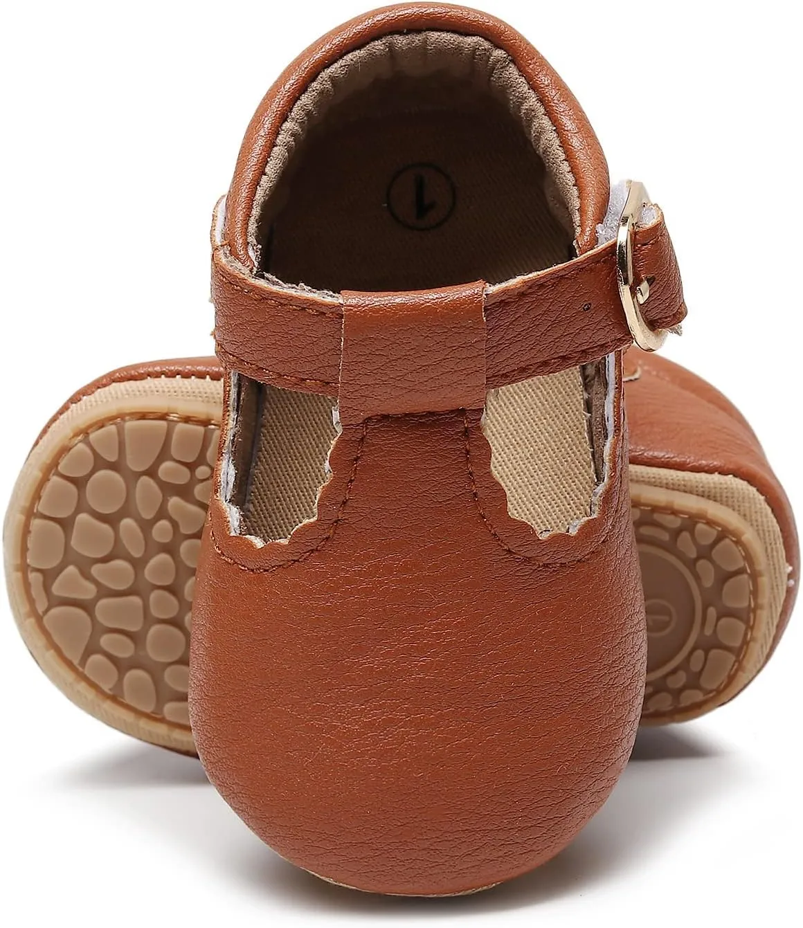 HONGTEYA Infant Baby Girls Mary Jane Flats Non Slip for Toddler First Walkers Soft Sole PU Leather Crib Shoes Sneaker Wedding Party Christmas Princess Dress Shoes Baby Moccasins Girls