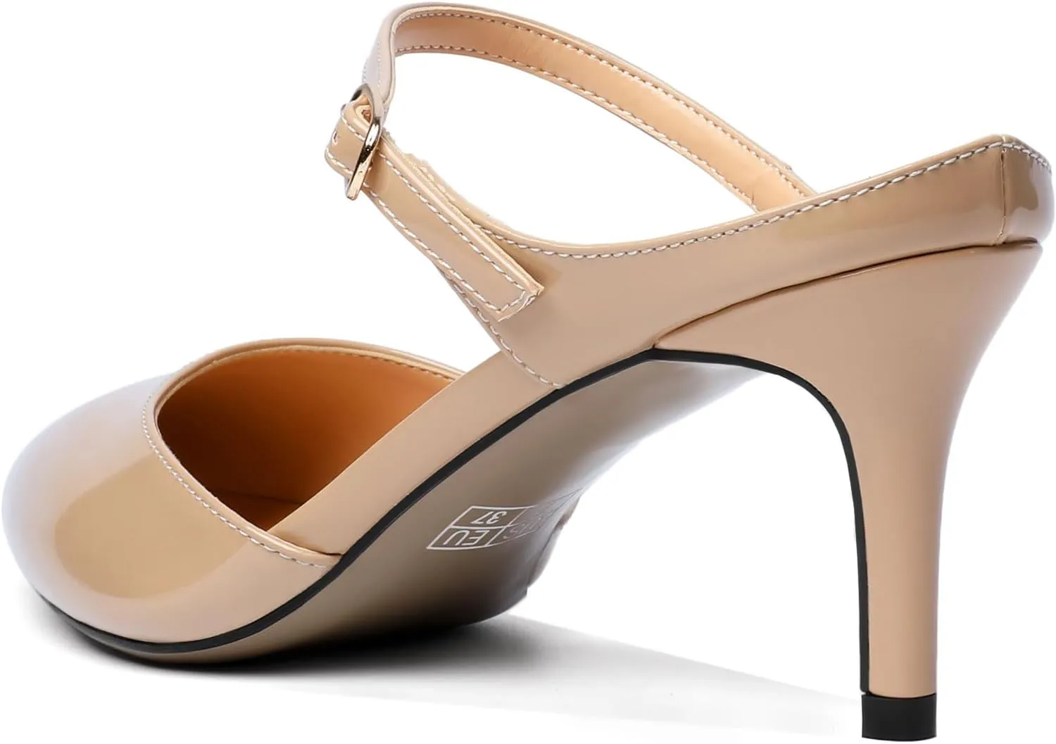 Joseywade Women Mules Low Kitten Heel Mules Slip On Heeled Sandals Cloesd Pointed Toe Dress Pumps Backless Dress Shoes 2.5 Inch