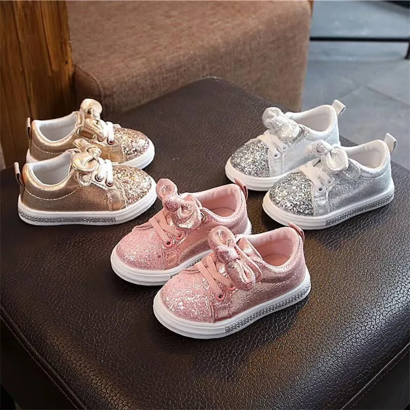 Kids Girl Fashion Lovely Bowknot Casual Sneakers for Outdoor Running Walking Travel School