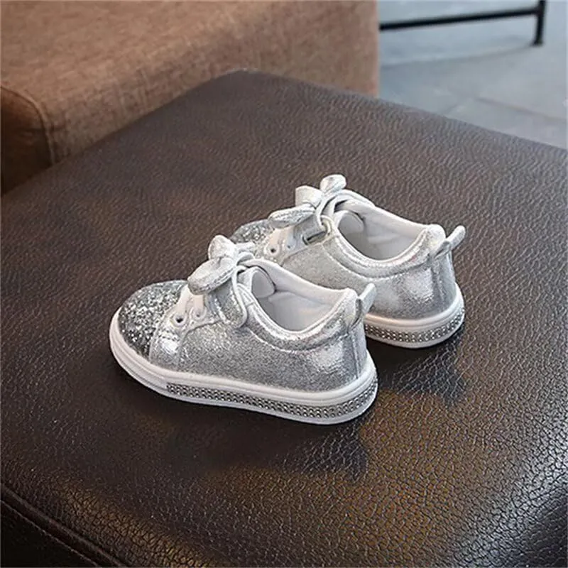 Kids Girl Fashion Lovely Bowknot Casual Sneakers for Outdoor Running Walking Travel School