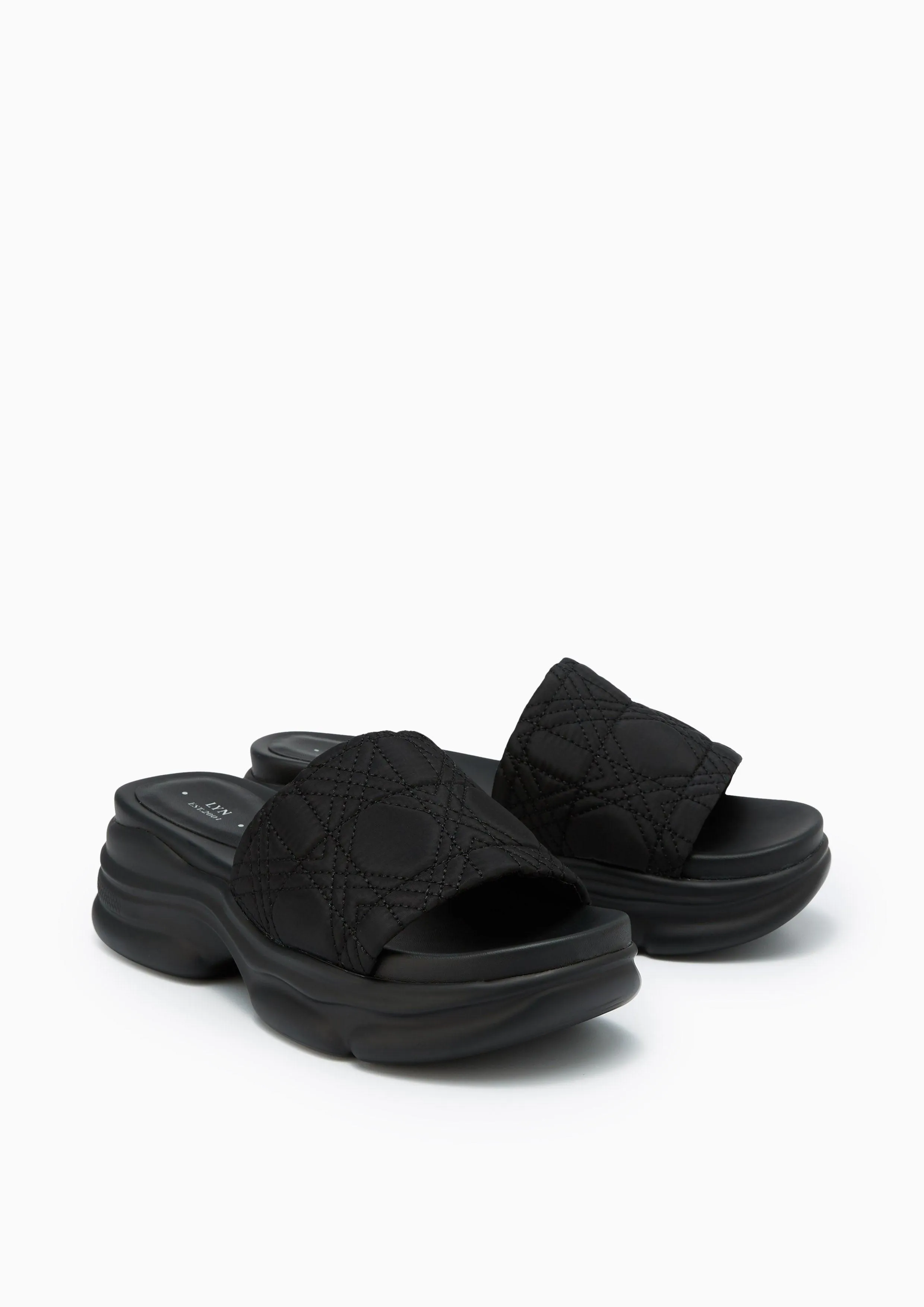 Macaroon Platform Sandals Black