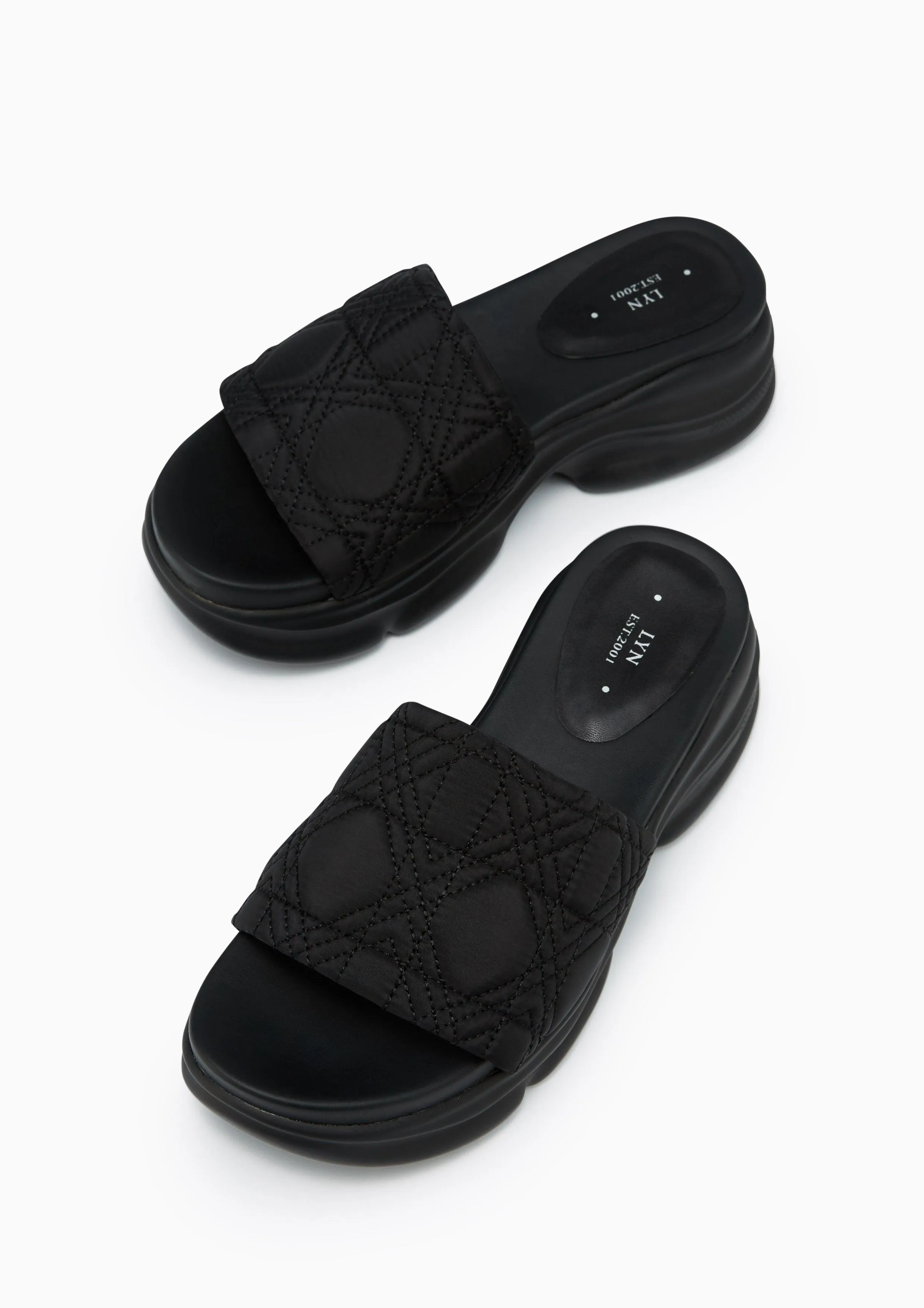 Macaroon Platform Sandals Black
