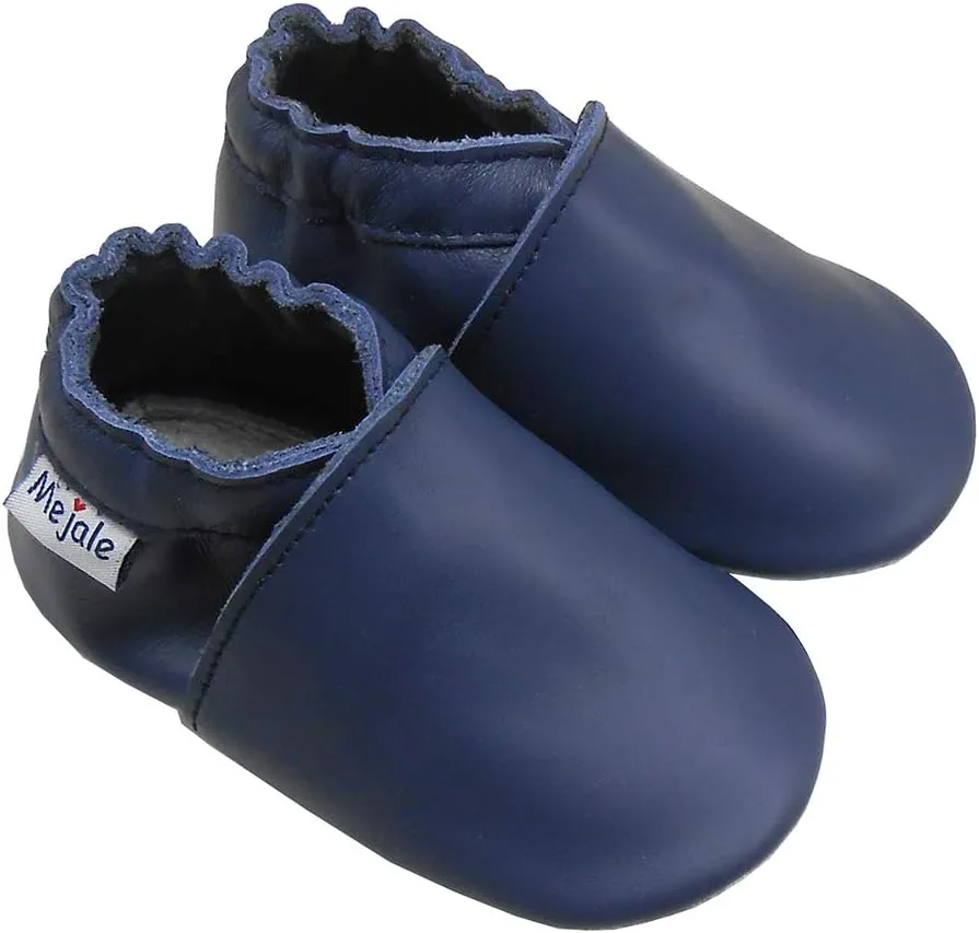 Mejale Baby Leather Shoes Infant Toddler Soft Sole Moccasins Shoes Boys Girls Pre-Walkers