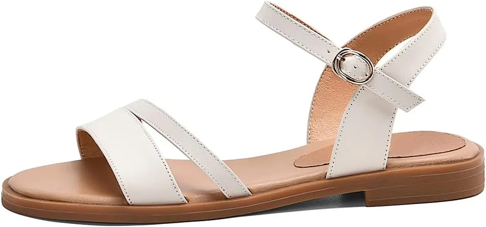 MIOKE Women's Casual Strappy Flat Flipflops Sandals Clip Toe Summer Beach Thong Gladiator Roman Shoes