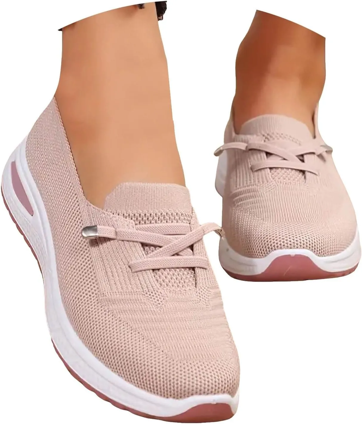 Orthopedic Shoes for Women, Women's Comfortable Walking Shoe Slip On Arch Support Sneakers Breathable Mesh Shoes