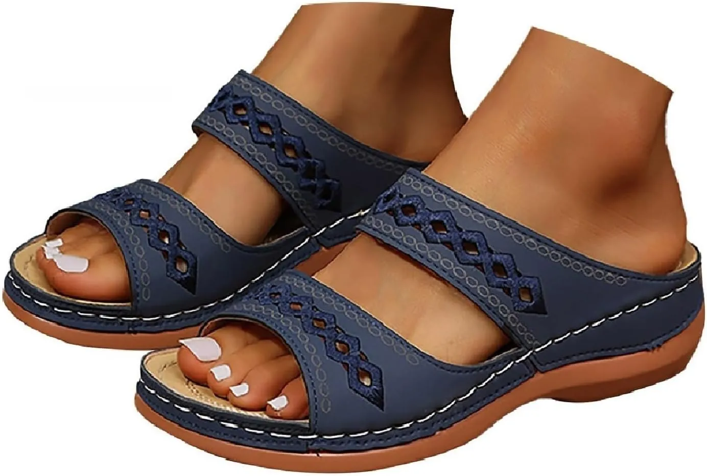 Orthopedic Wedge Sandals for Women 2025, Women's Comfy Orthotic Sandals, Non Slip Summer Dressy Slides Arch Support